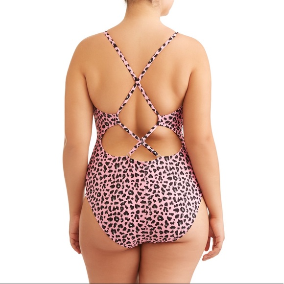 Leopard print one piece swimsuit - Picture 2 of 3